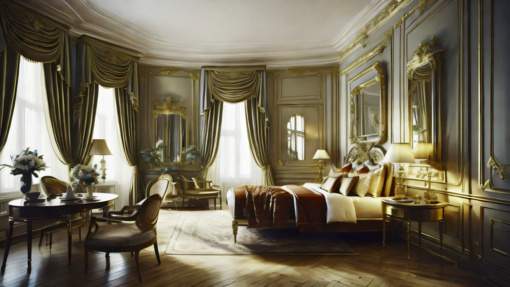 Ампир в интерьере спальни
